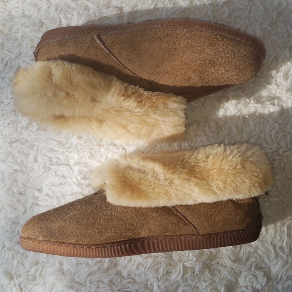 Minnetonka Golden Tan Sheepskin Ankle Boot Brand New Without Box 7 - Picture 7 of 16
